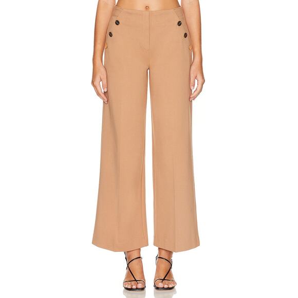 SPANX Perfect Button Ponte Pant Toffee Wide Leg High Rise Pull On Women's S - Picture 11 of 13